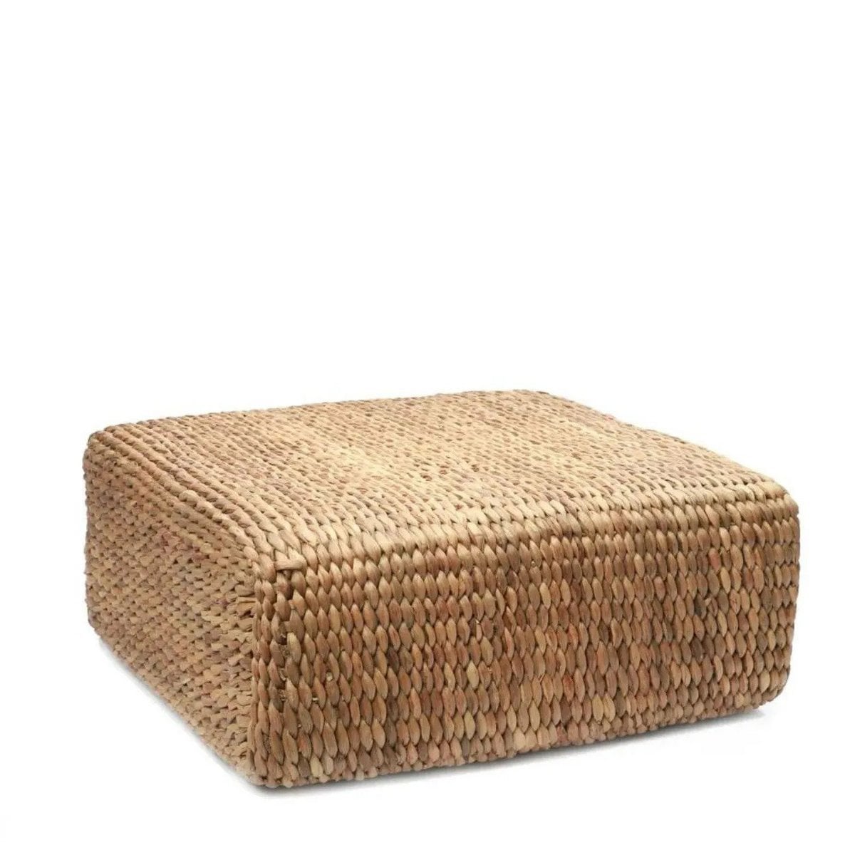 Poef Waterhyacint Vierkant - Naturel - M - Poef - BUVV Home