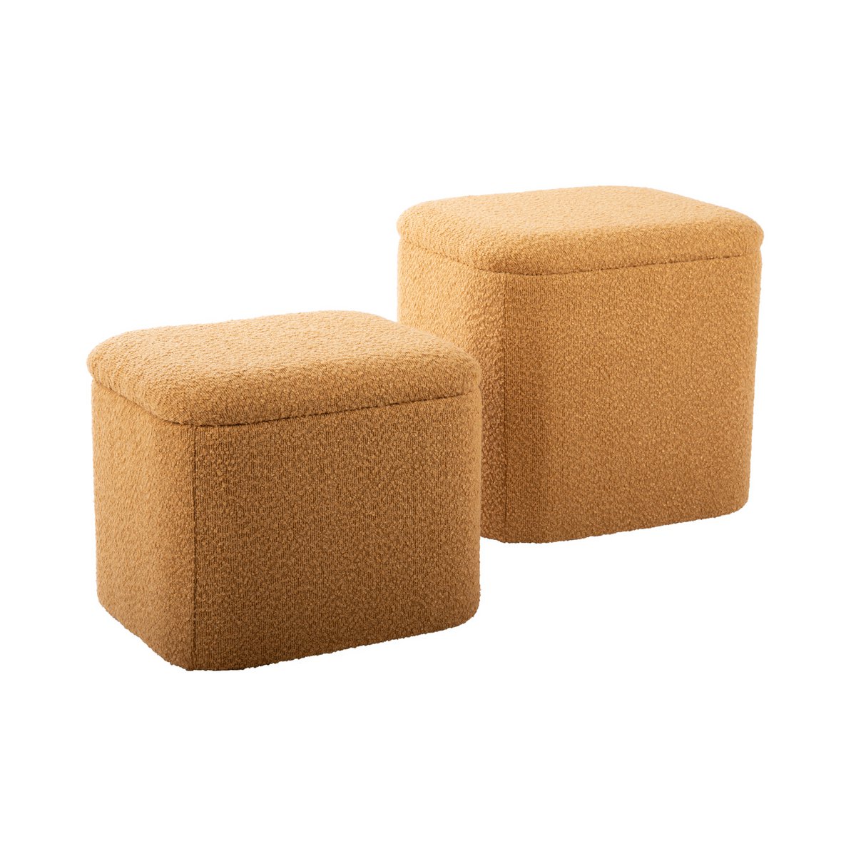 Poefset Ada Opbergruimte - Geel - Poef - BUVV Home