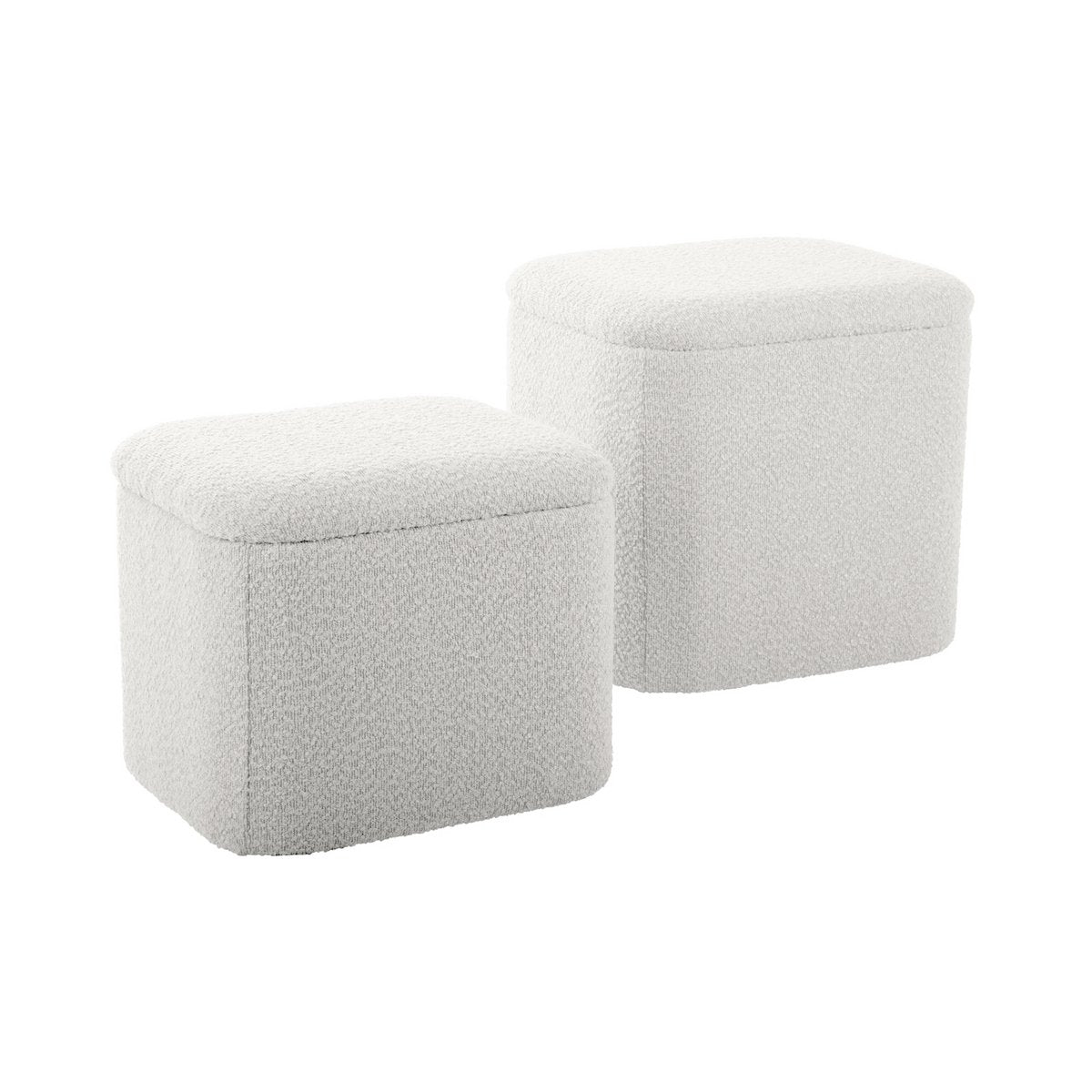 Poefset Ada Opbergruimte - Wit - Poef - BUVV Home