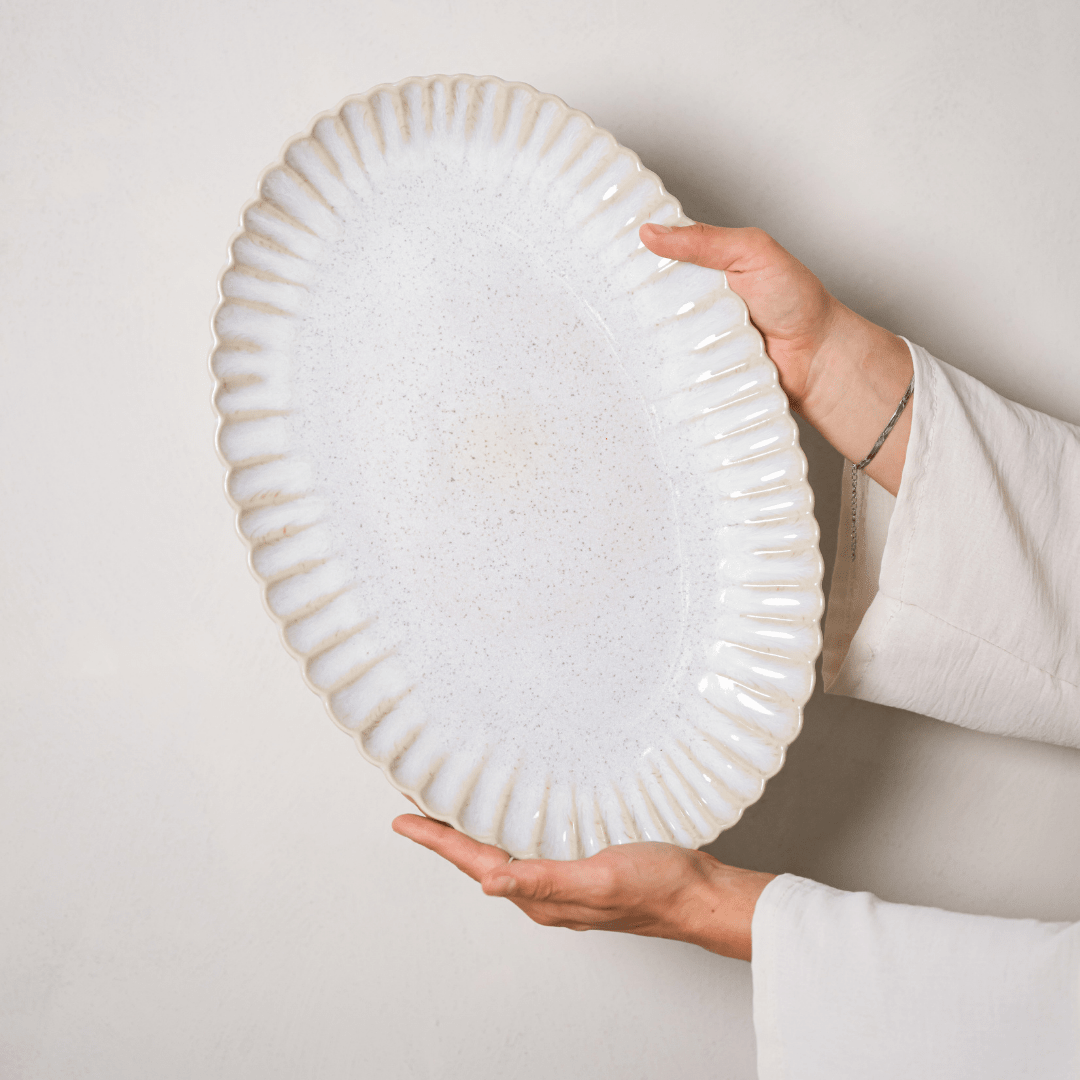Serveerschaal Mallorca Sand Ovaal (41 cm) - Schaal - BUVV Home