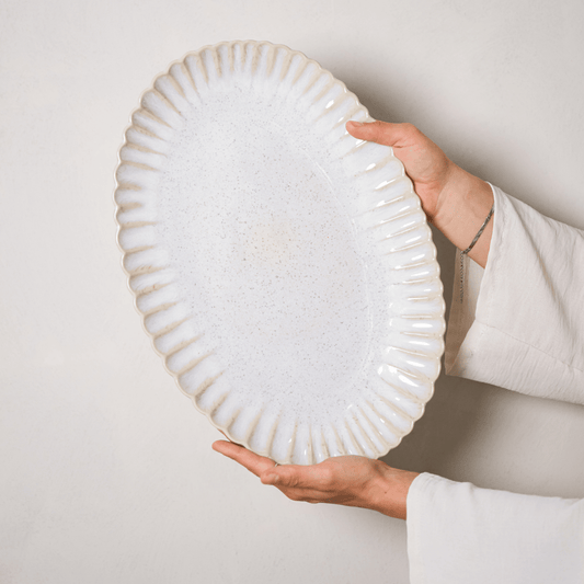 Serveerschaal Mallorca Sand Ovaal (41 cm) - Schaal - BUVV Home