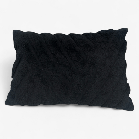Sierkussen Fluffy Zwart Rechthoek - BUVV Home