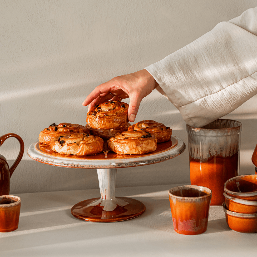 Taartplateau Pottery Caramel (33 cm) -Taartplateau-BUVV Home