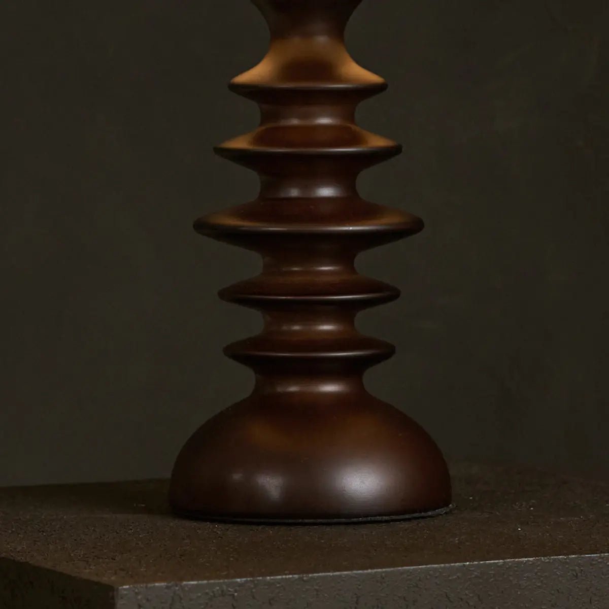 Tafellamp Bodhi Donkerbruin Hout - Linnen Lampenkap - Lamp - BUVV Home