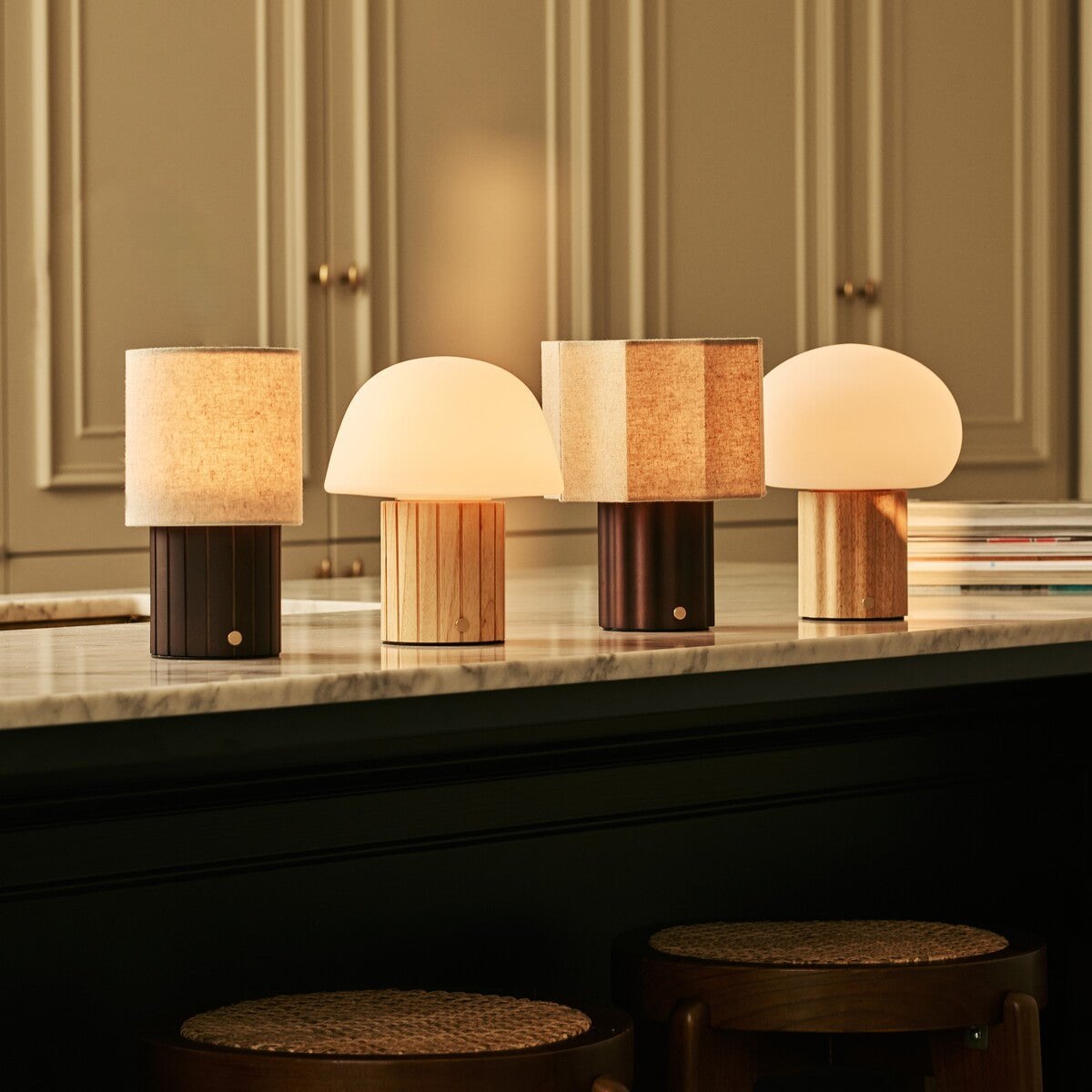 Tafellamp Frank lichtbruin -Lamp-BUVV Home