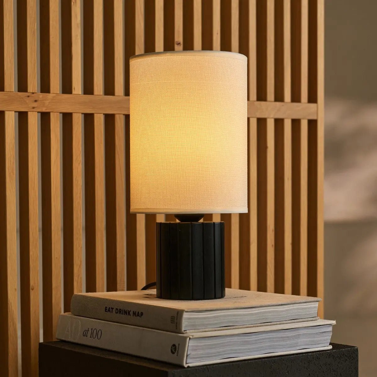 Tafellamp Kiko Zwart - Rubberhout - Lamp - BUVV Home