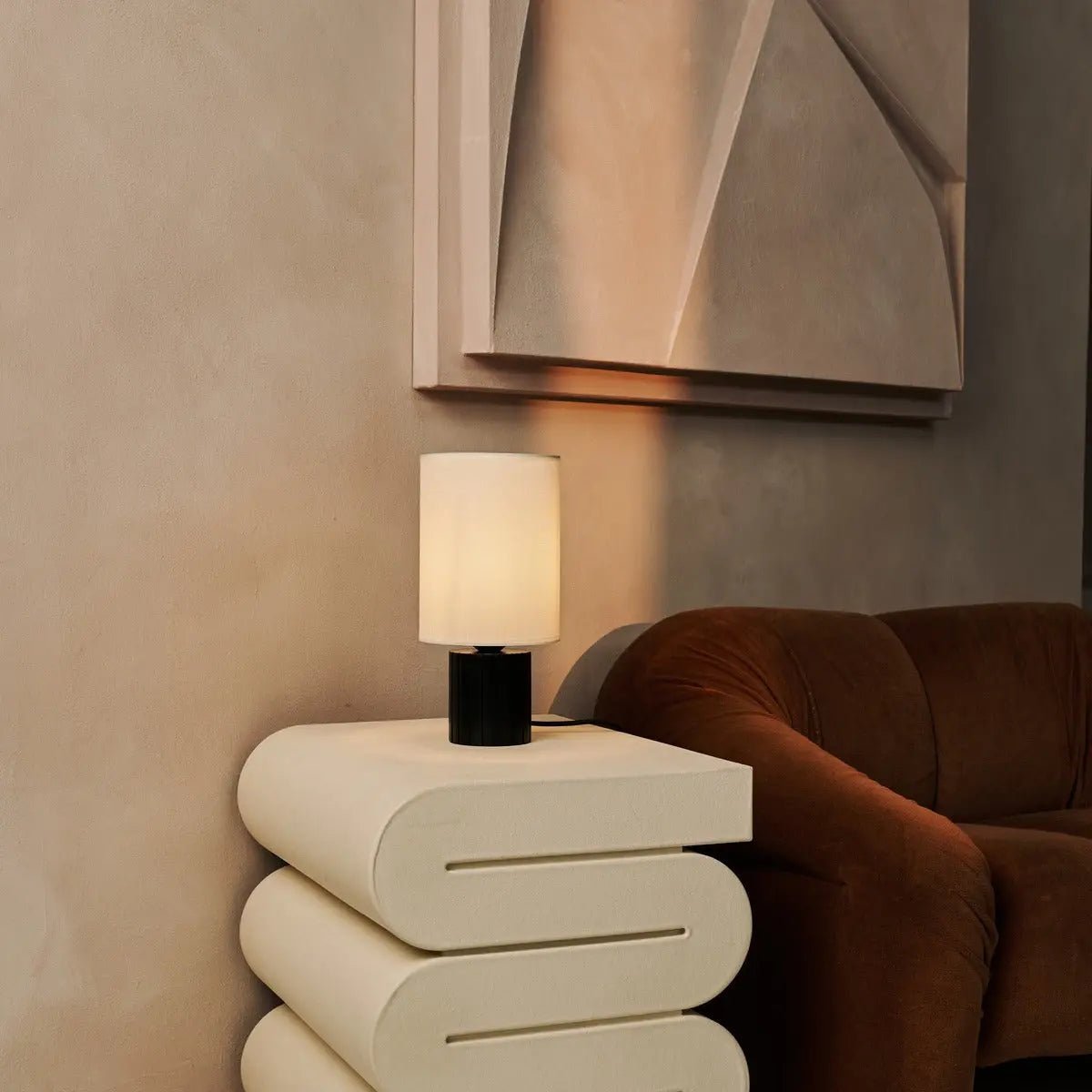 Tafellamp Kiko Zwart - Rubberhout - Lamp - BUVV Home