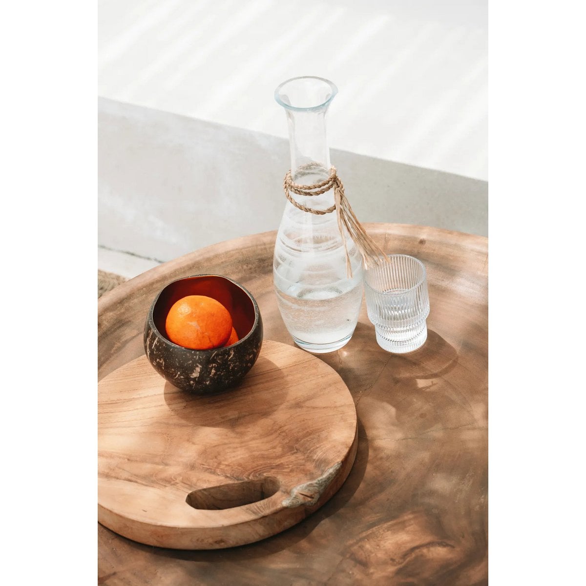 Teak Root Dienblad - Naturel - M - Dienblad - BUVV Home