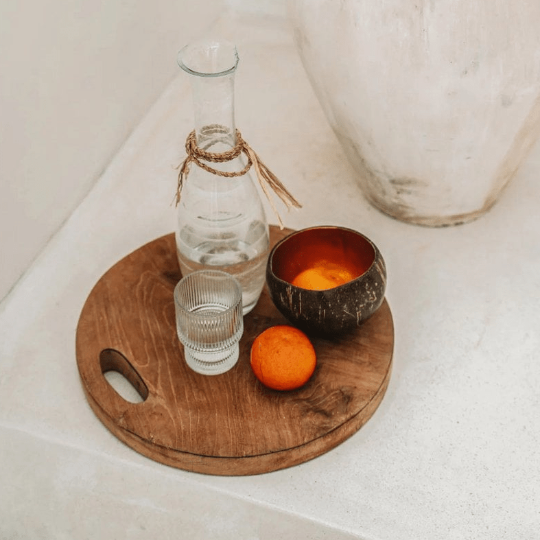 Teak Root Dienblad - Naturel - M - Dienblad - BUVV Home