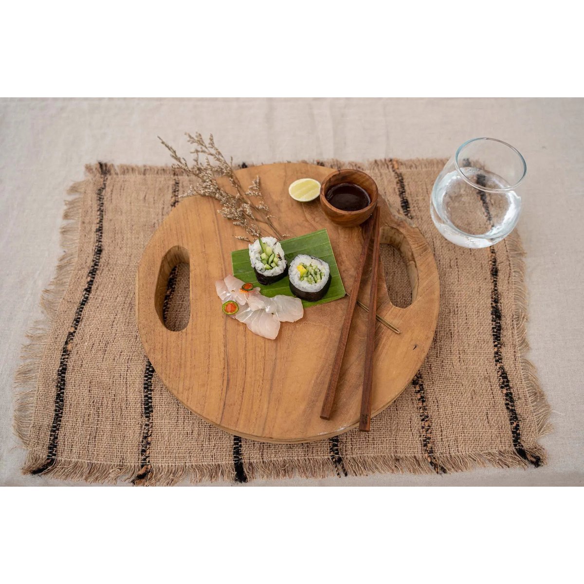 Teak Root Dienblad - Naturel - S - Dienblad - BUVV Home