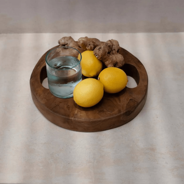 Teak Root Dienblad - Naturel - S - Dienblad - BUVV Home