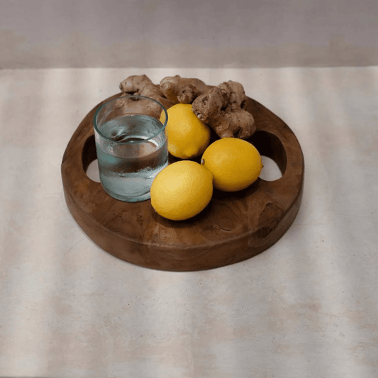 Teak Root Dienblad - Naturel - S - Dienblad - BUVV Home
