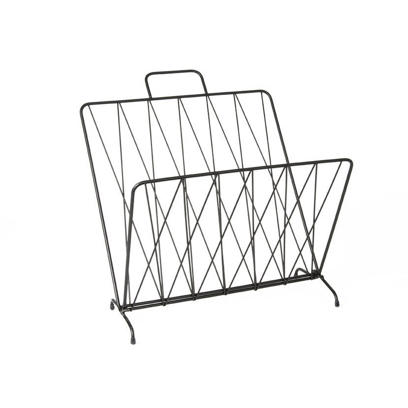 Tijdschriftenrek Diamond Raster - Zwart - tijdschriftenrek - BUVV Home