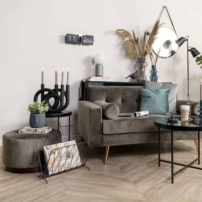Tijdschriftenrek Diamond Raster - Zwart - tijdschriftenrek - BUVV Home
