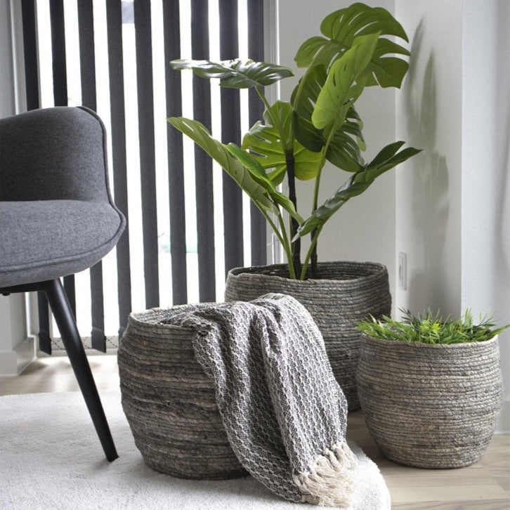 Tivoli Manden Grijs - Set van 3 - Mand - BUVV Home