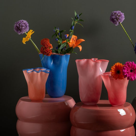 Vaas Ruffles Groot - Blauw - Vaas - BUVV Home