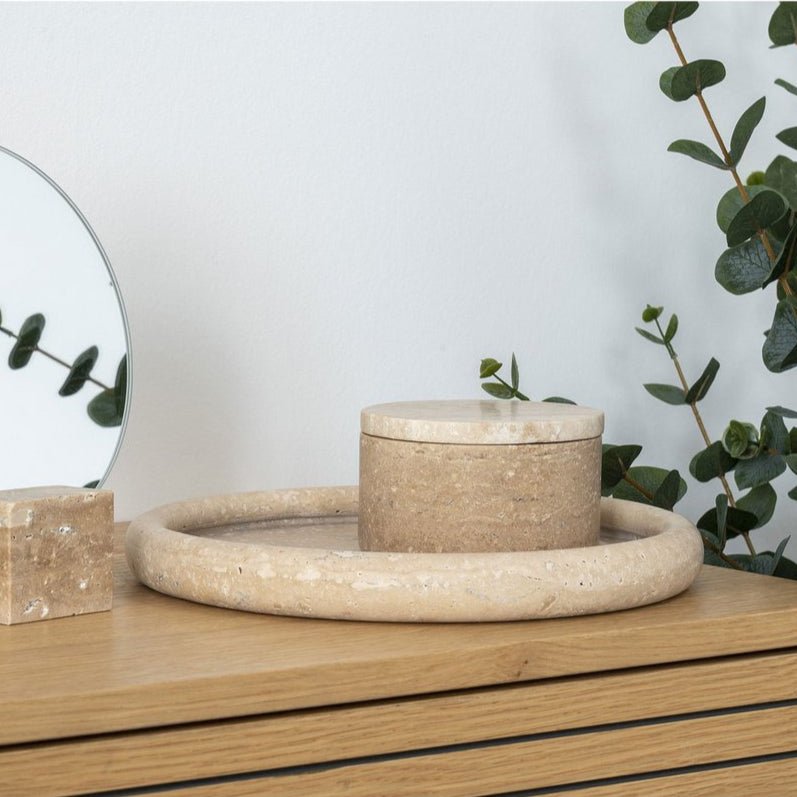 Voorraadpot Naturel Travertijn - Operbergpot - BUVV Home