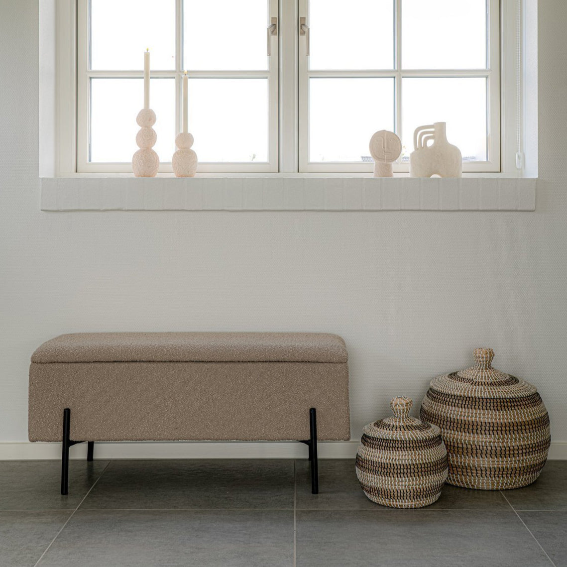 Watford Bank Beige Bouclé - Bank - BUVV Home