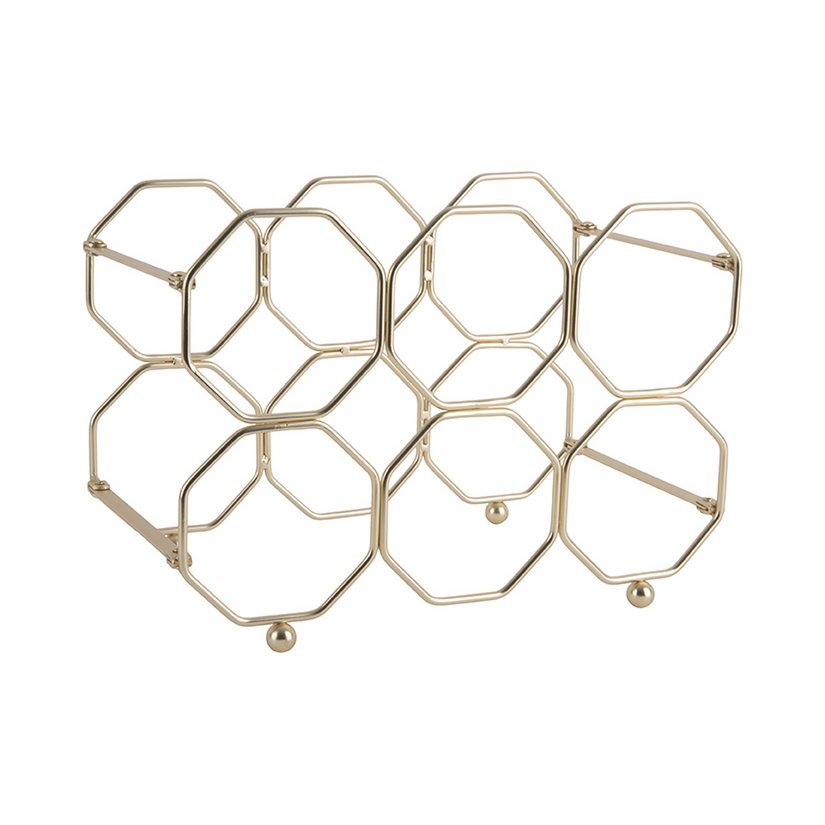 Wijnrek Honingraat Goud - Wijnrek - BUVV Home