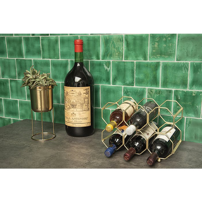 Wijnrek Honingraat Goud - Wijnrek - BUVV Home